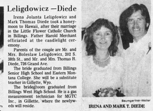 Mark Diede m Irena Jolanta Leligdowicz 1982